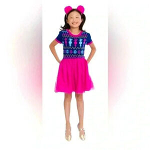 Trolls Girls Sweater Top Dress with Mesh Skirt Dream Works